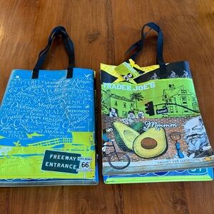 NWT Trader Joe's Reusable Tote Bags Set of 2 - Southern California Los Angeles